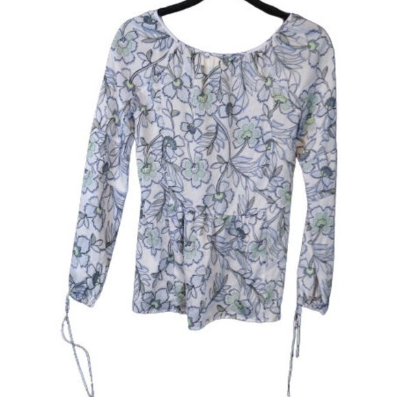 Blue Princess Vera Wang Floral Boho Top XS - Picture 2 of 2